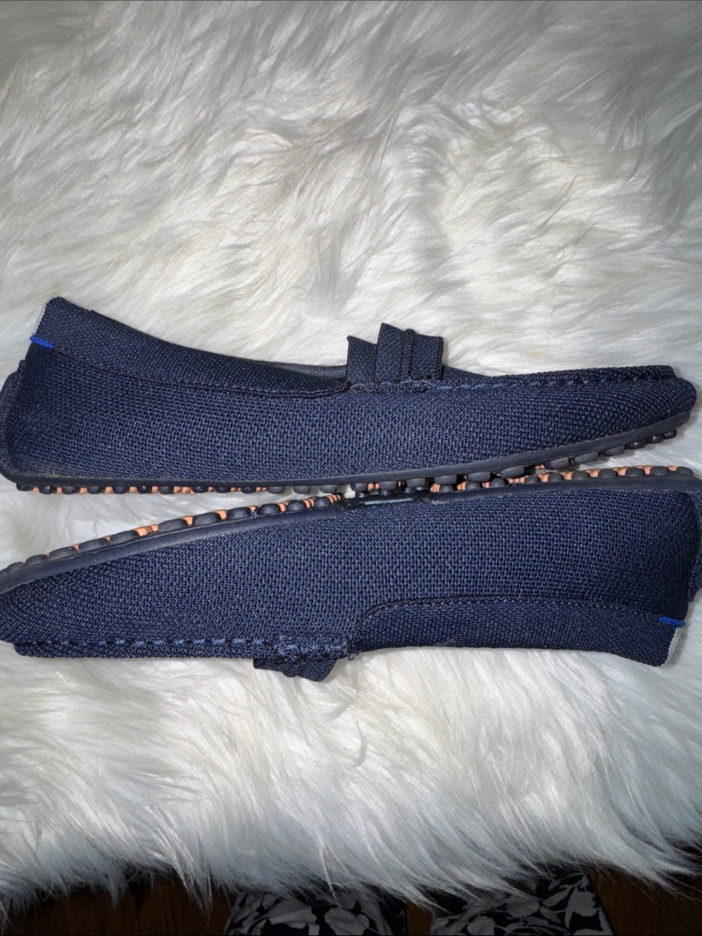 Rothy's Blue Knit Slip-On Loafers - Picture 7 of 10